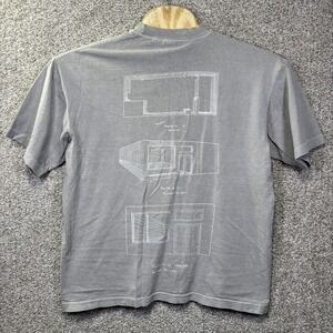 Collegium Shirt Mens Large Gray Architectural Blueprint Graphic Tee Los Angeles